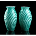 A pair of Murano glass vases