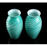 A pair of Murano glass vases