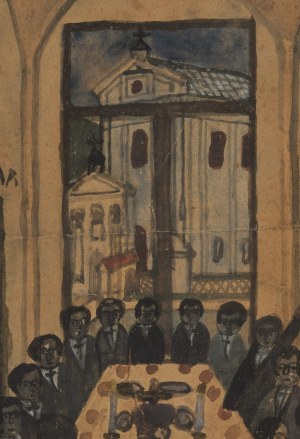 Nikifor Krynicki (1895 Krynica - 1968 Folusz), Uczta malarzy, lata 20. XX w.