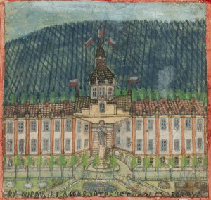 Nikifor Krynicki (1895 Krynica - 1968 Folusz), Architektura fantastyczna (Nowy Dom Zdrojowy w Krynicy), lata 40. XX w.