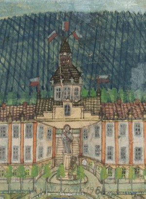 Nikifor Krynicki (1895 Krynica - 1968 Folusz), Architektura fantastyczna (Nowy Dom Zdrojowy w Krynicy), lata 40. XX w.