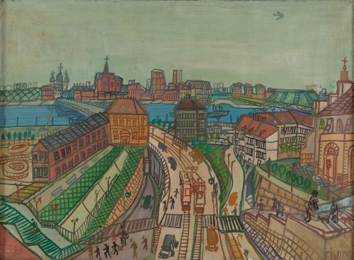 Edward Dwurnik (1943 Radzymin - 2018 Warszawa), Trasa W-Z, 1966