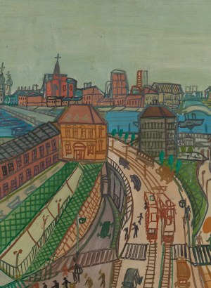 Edward Dwurnik (1943 Radzymin - 2018 Warszawa), Trasa W-Z, 1966