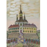 Nikifor Krynicki (1895 Krynica - 1968 Folusz), Pejzaż fantastyczny, lata 50. XX w.