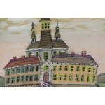 Nikifor Krynicki (1895 Krynica - 1968 Folusz), Pejzaż fantastyczny, lata 50. XX w.