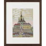 Nikifor Krynicki (1895 Krynica - 1968 Folusz), Pejzaż fantastyczny, lata 50. XX w.