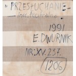 Edward Dwurnik (1943 Radzymin - 2018 Warszawa), Przesłuchanie (inscenizacja teatralna) z cyklu Sportowcy, 1991