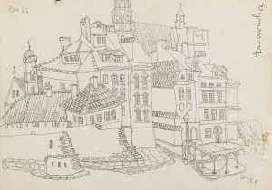 Edward Dwurnik (1943 Radzymin - 2018 Warszawa), Stare miasto w Warszawie, 1966