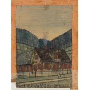 Nikifor Krynicki (1895 Krynica - 1968 Folusz), vila v Krynici , 40. léta 20. století.