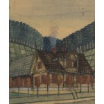 Nikifor Krynicki (1895 Krynica - 1968 Folusz), vila v Krynici , 40. léta 20. století.