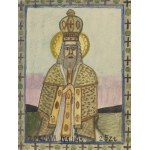 Nikifor Krynicki (1895 Krynica - 1968 Folusz), Portret świętego, lata 40.-50. XX w.