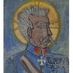 Nikifor Krynicki (1895 Krynica - 1968 Folusz), Portret Generała (Marszałek Piłsudski bądź gen. Ignacy Ledóchowski), lata 40. XX w.