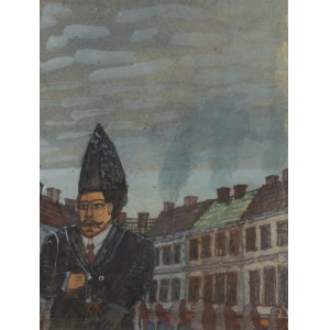Nikifor Krynicki (1895 Krynica - 1968 Folusz), Portrét koupajícího se, 40. léta 20. století.