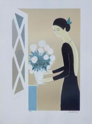 Serge LASSUS (nar. 1933), Le bouquet blanc, 1982