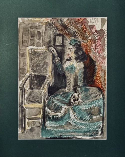 Pablo Picasso (1881-1973), Jacqueline dans une robe verte 1961