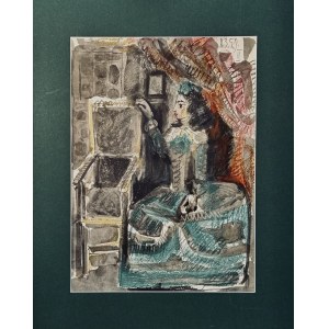 Pablo Picasso (1881-1973), Jacqueline dans une robe verte 1961