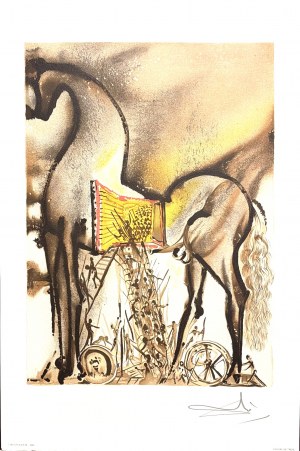 Salvador DALI (1904-1989), Le Cheval de Troie (Trojský kůň). Ze série: Les Chevaux de Dali (Dalího koně), 1983.