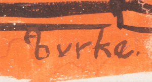 Edmund Burke (1912 - 1999 ), Kompozycja fantastyczna z rydwanem i skrzypkiem
