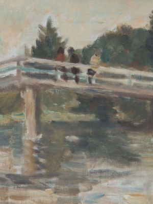 Stanisław Michałowski (1915 Wilno - 1980 Gdańsk), Mostek w Olszankach, około 1956