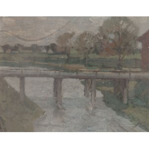 Stanisław Michałowski (1915 Vilnius - 1980 Gdańsk), Pont à Olszynki, vers 1956