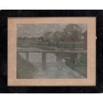 Stanisław Michałowski (1915 Vilnius - 1980 Gdańsk), Pont à Olszynki, vers 1956