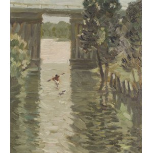 Stanislaw Michalowski (1915 Vilnius - 1980 Gdansk), Canoe trip, ca. 1955