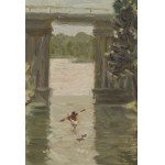 Stanislaw Michalowski (1915 Vilnius - 1980 Gdansk), Canoe trip, ca. 1955