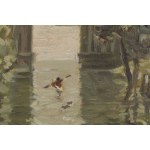 Stanislaw Michalowski (1915 Vilnius - 1980 Gdansk), Canoe trip, ca. 1955