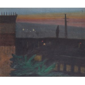 Zygmunt Szymczak, Evening Landscape, 1955