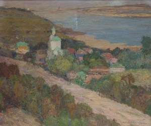 Maria Ziomek Kowalewska (1905 - 1975 ), Town on the Vistula River, ca. 1965
