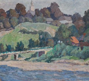 Maria Ziomek Kowalewska (1905 - 1975 ), Landscape from Tymbark, ca. 1962