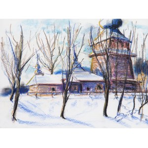 Zbigniew Matysek (b. 1939), Former Orthodox Church of the 17th century in Tylicz near Krynica Zdroj, 2004