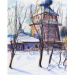 Zbigniew Matysek (b. 1939), Former Orthodox Church of the 17th century in Tylicz near Krynica Zdroj, 2004