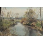 Stanislav Russ (1926 - 2017 ), Landscape with a river
