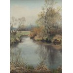 Stanislav Russ (1926 - 2017 ), Landscape with a river