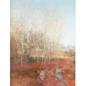 Auteur inconnu, Paysage d'automne avec des bouleaux, 1984