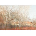 Auteur inconnu, Paysage d'automne avec des bouleaux, 1984