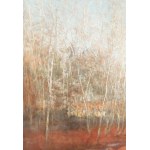 Auteur inconnu, Paysage d'automne avec des bouleaux, 1984