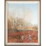 Auteur inconnu, Paysage d'automne avec des bouleaux, 1984