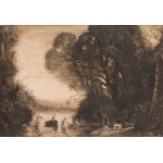 Jean Baptiste Camille Corot (1796 Paryż - 1875 Paryż), Kąpiel Diany odbitka późniejsza