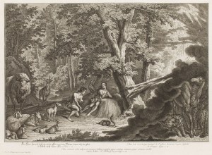 Johann Elias Ridinger (1698 - 1767 ), Ewa i Adam w Raju