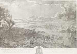 Bernardo Bellotto (1721 - 1780 ), Widok Warszawy od strony Pragi, reprint, odbitka późniejsza