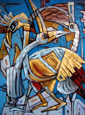 Elizabeth BOUKOURBANE (b. 1958), Birds - Freaks II, 2021
