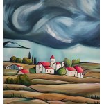 Anna KOŁAKOWSKA (ur. 1982), Houses on the hill, 2025