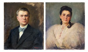 Stanisław Zawadzki (1878-1960), Para portretów-Eugenia i Aleksander Rettinger, 1941 i 1942