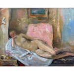 Tadeusz Pruszkowski (1888-1942), Naked model in the studio