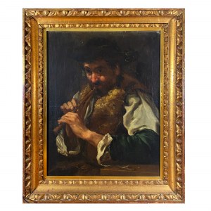 Malarz nieznany - Szkoła hiszpańska, XVIII w., Pasterz grający na flecie