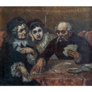 R. Kleszczyński, 2 połowa XIX w., Gra w karty, 1876 r.