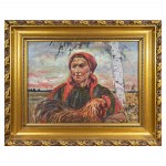 Wincenty Wodzinowski (1866-1940), Woman with a Rooster