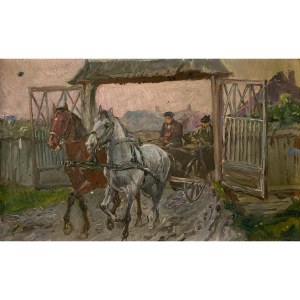 Stanisław Kaczor Batowski (1866-1946), Wyjazd z folwarku, 1900 r.
